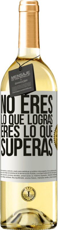 29,95 € | Vino Blanco Edición WHITE No eres lo que logras. Eres lo que superas Etiqueta Blanca. Etiqueta personalizable Vino joven Cosecha 2025 Verdejo