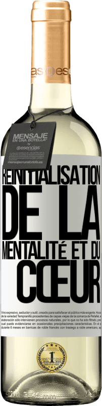 29,95 € | Vin blanc Édition WHITE Réinitialisation de la mentalité et du cœur Étiquette Blanche. Étiquette personnalisable Vin jeune Récolte 2024 Verdejo