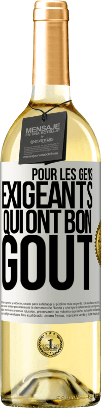 29,95 € | Vin blanc Édition WHITE Pour les gens exigeants qui ont bon goût Étiquette Blanche. Étiquette personnalisable Vin jeune Récolte 2024 Verdejo