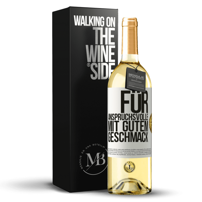 29,95 € Kostenloser Versand | Weißwein WHITE Ausgabe Für anspruchsvolle mit gutem Geschmack Weißes Etikett. Anpassbares Etikett Junger Wein Ernte 2023 Verdejo