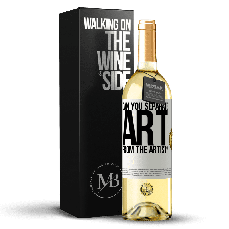 29,95 € 送料無料 | 白ワイン WHITEエディション アートをアーティストから分離できますか？ ホワイトラベル. カスタマイズ可能なラベル 若いワイン 収穫 2023 Verdejo