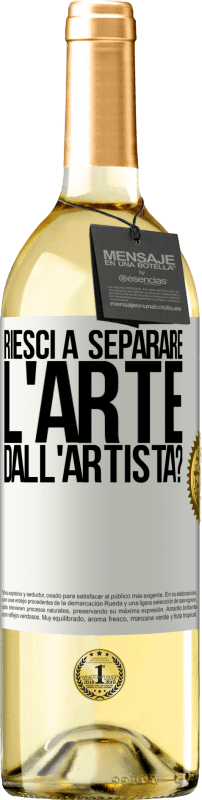 29,95 € Spedizione Gratuita | Vino bianco Edizione WHITE riesci a separare l'arte dall'artista? Etichetta Bianca. Etichetta personalizzabile Vino giovane Raccogliere 2025 Verdejo