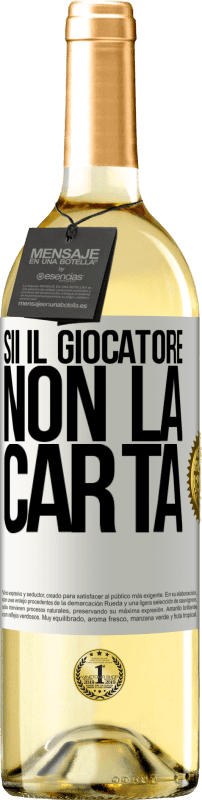 29,95 € Spedizione Gratuita | Vino bianco Edizione WHITE Sii il giocatore, non la carta Etichetta Bianca. Etichetta personalizzabile Vino giovane Raccogliere 2024 Verdejo