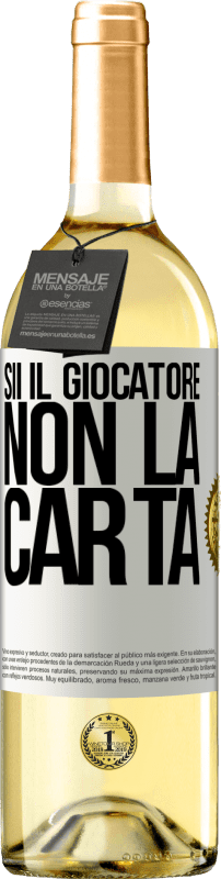 29,95 € Spedizione Gratuita | Vino bianco Edizione WHITE Sii il giocatore, non la carta Etichetta Bianca. Etichetta personalizzabile Vino giovane Raccogliere 2025 Verdejo