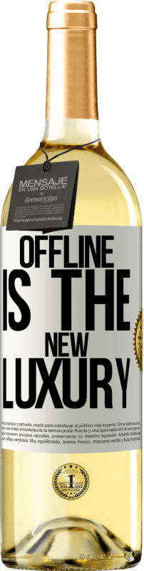 29,95 € | Белое вино Издание WHITE Offline is the new luxury Белая этикетка. Настраиваемая этикетка Молодое вино Урожай 2023 Verdejo