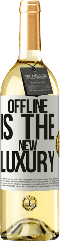 29,95 € | Vino Blanco Edición WHITE Offline is the new luxury Etiqueta Blanca. Etiqueta personalizable Vino joven Cosecha 2023 Verdejo