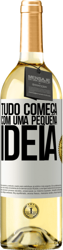 29,95 € | Vinho branco Edição WHITE Tudo começa com uma pequena ideia Etiqueta Branca. Etiqueta personalizável Vinho jovem Colheita 2025 Verdejo