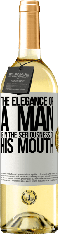 29,95 € | Белое вино Издание WHITE Элегантность мужчины в серьезности его рта Белая этикетка. Настраиваемая этикетка Молодое вино Урожай 2023 Verdejo
