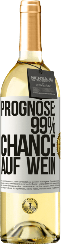 29,95 € | Weißwein WHITE Ausgabe Prognose: 99% Chance auf Wein Weißes Etikett. Anpassbares Etikett Junger Wein Ernte 2024 Verdejo