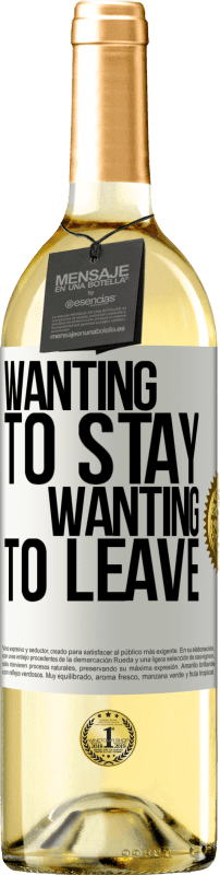 29,95 € | Белое вино Издание WHITE Желая остаться желая уйти Белая этикетка. Настраиваемая этикетка Молодое вино Урожай 2023 Verdejo
