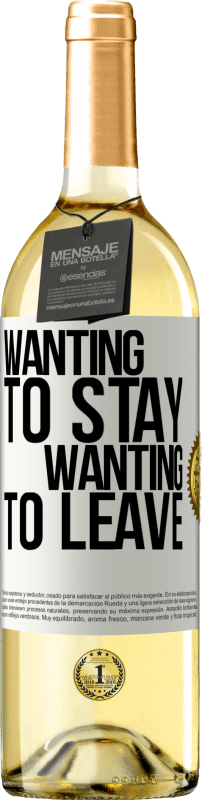 29,95 € | White Wine WHITE Edition Wanting to stay wanting to leave White Label. Customizable label Young wine Harvest 2024 Verdejo