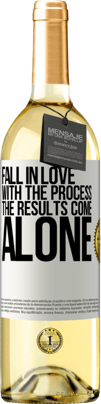 29,95 € | Белое вино Издание WHITE Влюбись в процесс, результаты приходят одни Белая этикетка. Настраиваемая этикетка Молодое вино Урожай 2023 Verdejo