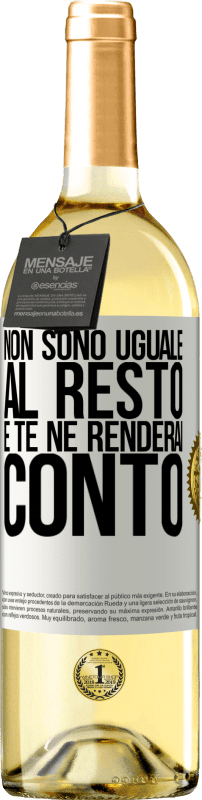 29,95 € Spedizione Gratuita | Vino bianco Edizione WHITE Non sono uguale al resto e te ne renderai conto Etichetta Bianca. Etichetta personalizzabile Vino giovane Raccogliere 2025 Verdejo