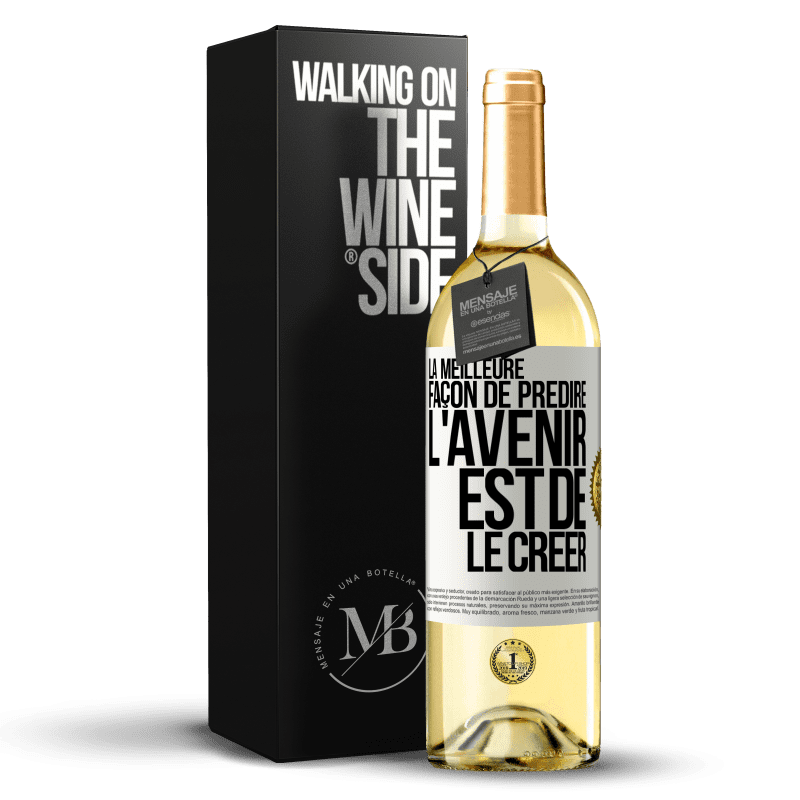 29,95 € Envoi gratuit | Vin blanc Édition WHITE La meilleure façon de prédire l'avenir est de le créer Étiquette Blanche. Étiquette personnalisable Vin jeune Récolte 2024 Verdejo