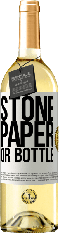 29,95 € | White Wine WHITE Edition Stone, paper or bottle White Label. Customizable label Young wine Harvest 2023 Verdejo