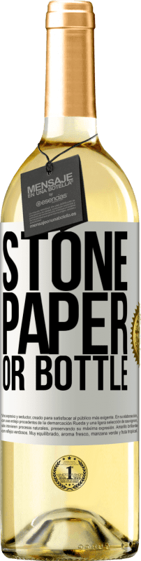 29,95 € Free Shipping | White Wine WHITE Edition Stone, paper or bottle White Label. Customizable label Young wine Harvest 2025 Verdejo