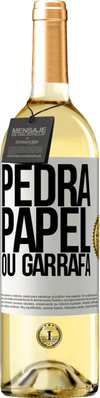 29,95 € | Vinho branco Edição WHITE Pedra, papel ou garrafa Etiqueta Branca. Etiqueta personalizável Vinho jovem Colheita 2025 Verdejo