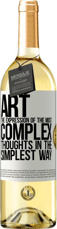 29,95 € | White Wine WHITE Edition ART. The expression of the most complex thoughts in the simplest way White Label. Customizable label Young wine Harvest 2023 Verdejo