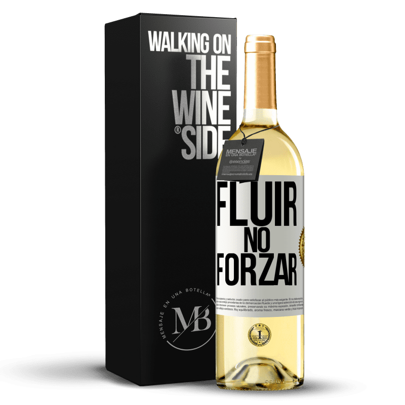 29,95 € Envío gratis | Vino Blanco Edición WHITE Fluir, no forzar Etiqueta Blanca. Etiqueta personalizable Vino joven Cosecha 2023 Verdejo