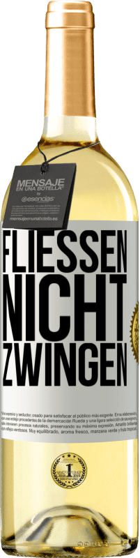 29,95 € | Weißwein WHITE Ausgabe Fließen, nicht zwingen Weißes Etikett. Anpassbares Etikett Junger Wein Ernte 2024 Verdejo