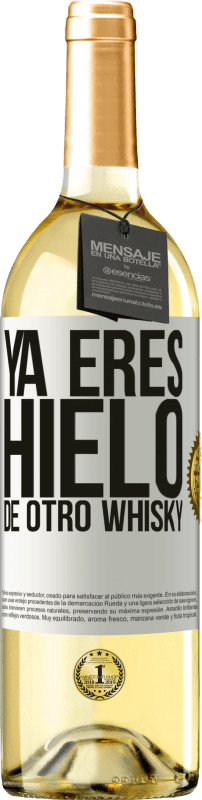 29,95 € | Vino Blanco Edición WHITE Ya eres hielo de otro whisky Etiqueta Blanca. Etiqueta personalizable Vino joven Cosecha 2023 Verdejo