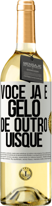 29,95 € | Vinho branco Edição WHITE Você já é gelo de outro uísque Etiqueta Branca. Etiqueta personalizável Vinho jovem Colheita 2024 Verdejo