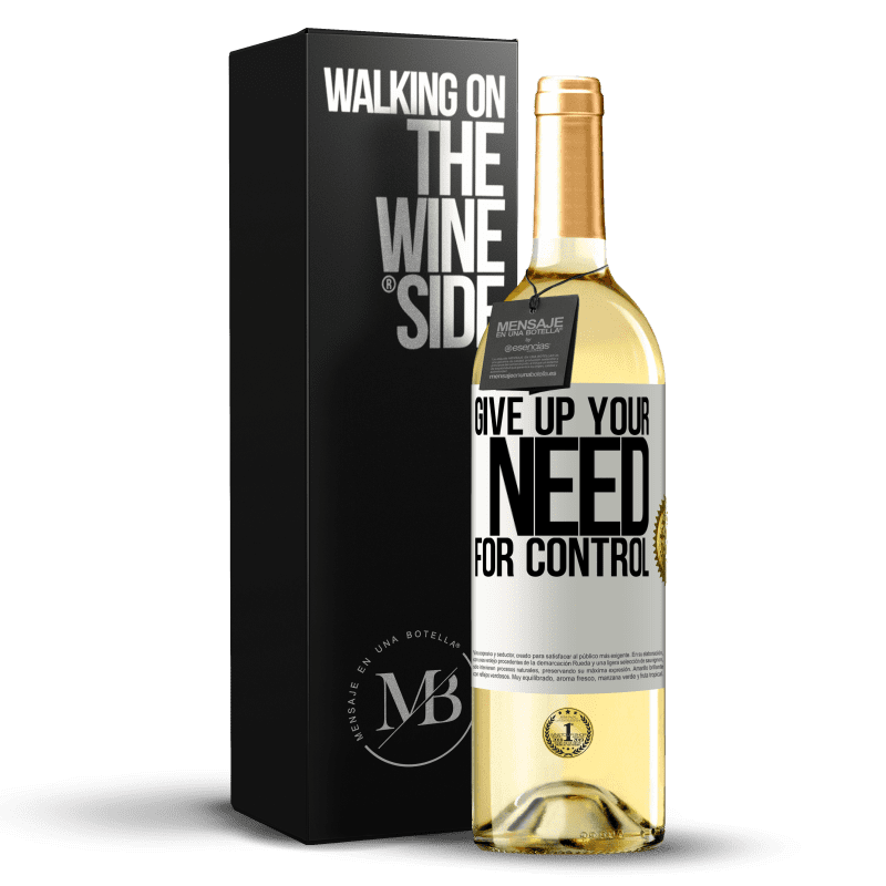 29,95 € Free Shipping | White Wine WHITE Edition Give up your need for control White Label. Customizable label Young wine Harvest 2022 Verdejo