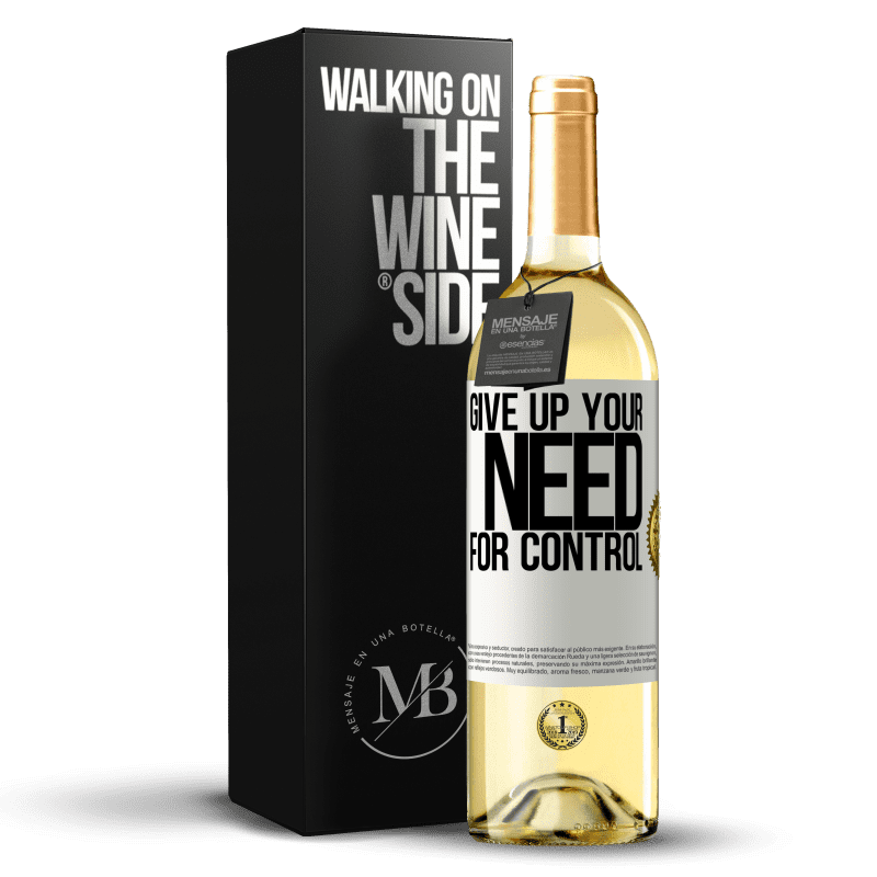 29,95 € Free Shipping | White Wine WHITE Edition Give up your need for control White Label. Customizable label Young wine Harvest 2024 Verdejo