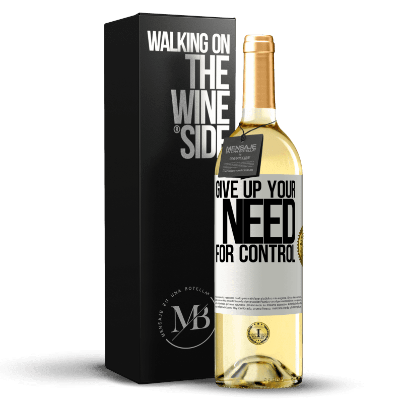 29,95 € Free Shipping | White Wine WHITE Edition Give up your need for control White Label. Customizable label Young wine Harvest 2025 Verdejo