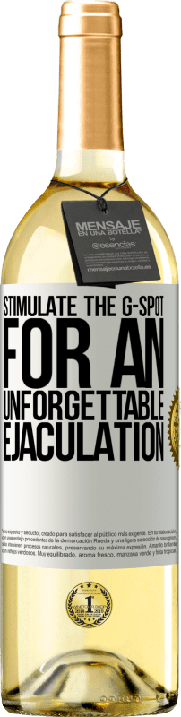 29,95 € | White Wine WHITE Edition Stimulate the G-spot for an unforgettable ejaculation White Label. Customizable label Young wine Harvest 2025 Verdejo