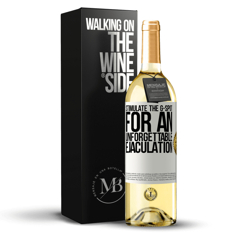 29,95 € Free Shipping | White Wine WHITE Edition Stimulate the G-spot for an unforgettable ejaculation White Label. Customizable label Young wine Harvest 2025 Verdejo