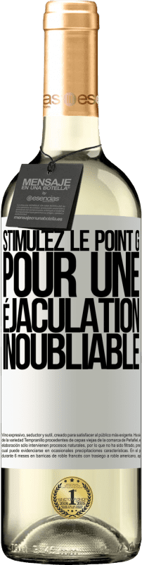 29,95 € Envoi gratuit | Vin blanc Édition WHITE Stimulez le point G pour une éjaculation inoubliable Étiquette Blanche. Étiquette personnalisable Vin jeune Récolte 2024 Verdejo