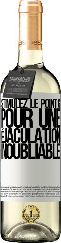 29,95 € Envoi gratuit | Vin blanc Édition WHITE Stimulez le point G pour une éjaculation inoubliable Étiquette Blanche. Étiquette personnalisable Vin jeune Récolte 2025 Verdejo