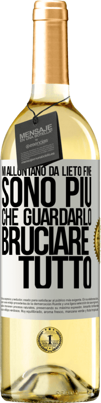 29,95 € | Vino bianco Edizione WHITE Mi allontano da lieto fine, sono più che guardarlo bruciare tutto Etichetta Bianca. Etichetta personalizzabile Vino giovane Raccogliere 2025 Verdejo