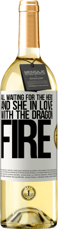 29,95 € Free Shipping | White Wine WHITE Edition All waiting for the hero and she in love with the dragon fire White Label. Customizable label Young wine Harvest 2023 Verdejo