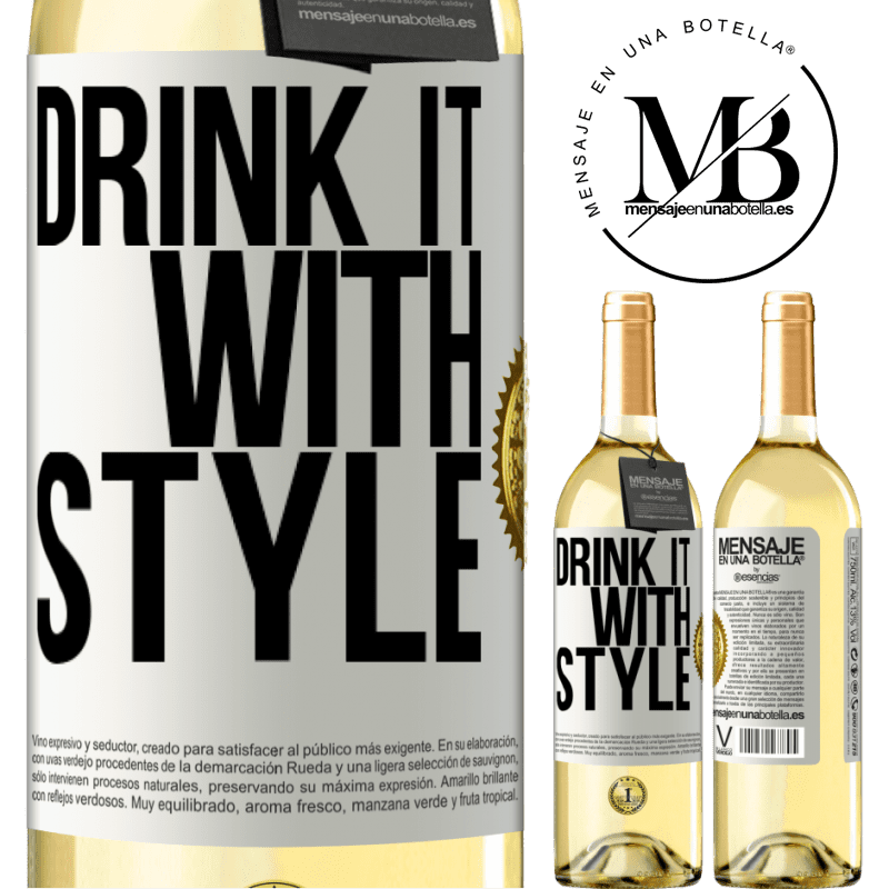 29,95 € Free Shipping | White Wine WHITE Edition Drink it with style White Label. Customizable label Young wine Harvest 2022 Verdejo