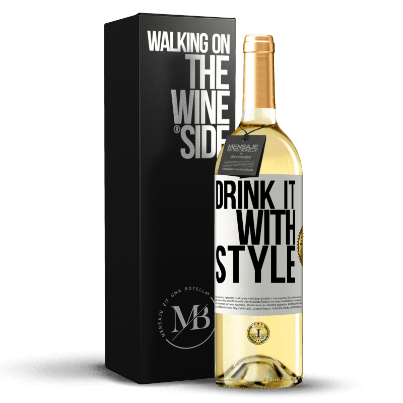 29,95 € Free Shipping | White Wine WHITE Edition Drink it with style White Label. Customizable label Young wine Harvest 2025 Verdejo