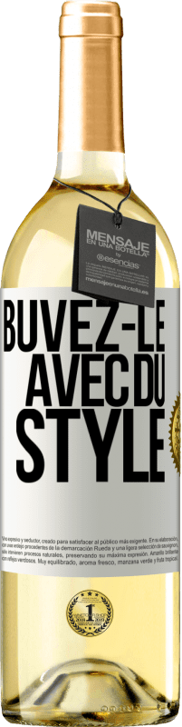29,95 € | Vin blanc Édition WHITE Buvez-le avec du style Étiquette Blanche. Étiquette personnalisable Vin jeune Récolte 2023 Verdejo