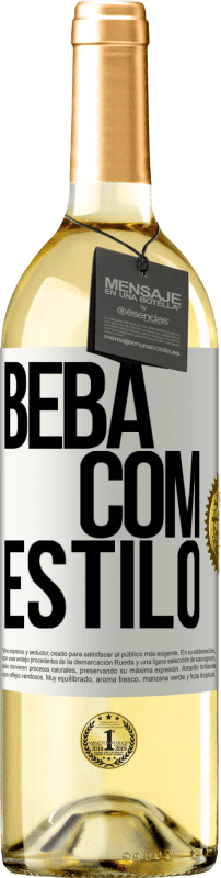 29,95 € | Vinho branco Edição WHITE Beba com estilo Etiqueta Branca. Etiqueta personalizável Vinho jovem Colheita 2023 Verdejo