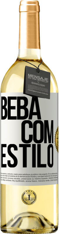 29,95 € Envio grátis | Vinho branco Edição WHITE Beba com estilo Etiqueta Branca. Etiqueta personalizável Vinho jovem Colheita 2025 Verdejo