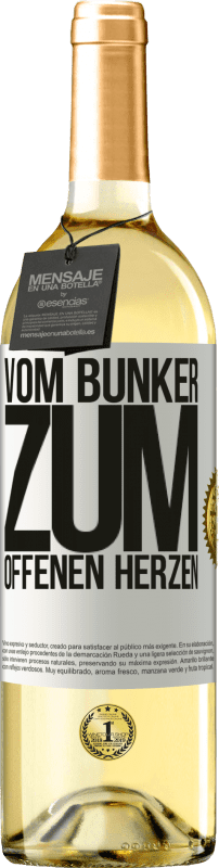 29,95 € | Weißwein WHITE Ausgabe Vom Bunker zum offenen Herzen Weißes Etikett. Anpassbares Etikett Junger Wein Ernte 2023 Verdejo