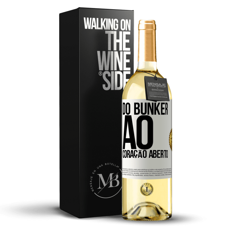 29,95 € Envio grátis | Vinho branco Edição WHITE Do bunker ao coração aberto Etiqueta Branca. Etiqueta personalizável Vinho jovem Colheita 2023 Verdejo