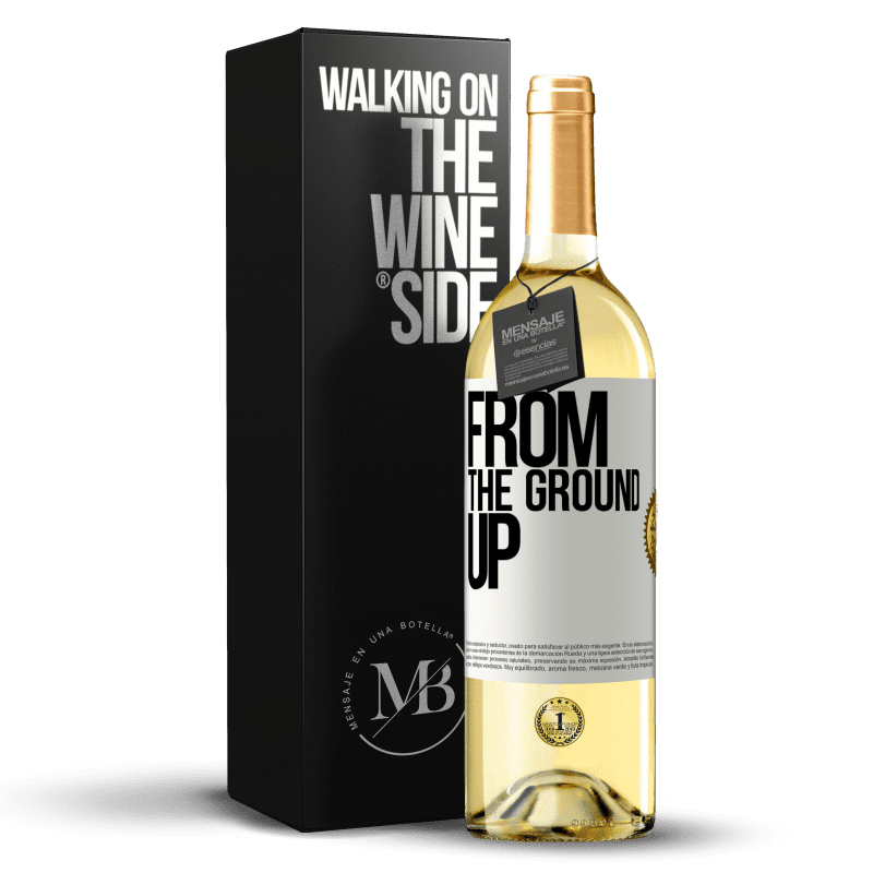29,95 € Бесплатная доставка | Белое вино Издание WHITE From The Ground Up Белая этикетка. Настраиваемая этикетка Молодое вино Урожай 2023 Verdejo