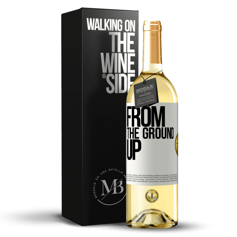 29,95 € Free Shipping | White Wine WHITE Edition From The Ground Up White Label. Customizable label Young wine Harvest 2025 Verdejo