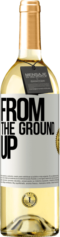 29,95 € | Vino bianco Edizione WHITE From The Ground Up Etichetta Bianca. Etichetta personalizzabile Vino giovane Raccogliere 2023 Verdejo