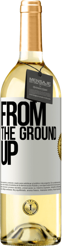 29,95 € | Vinho branco Edição WHITE From The Ground Up Etiqueta Branca. Etiqueta personalizável Vinho jovem Colheita 2023 Verdejo