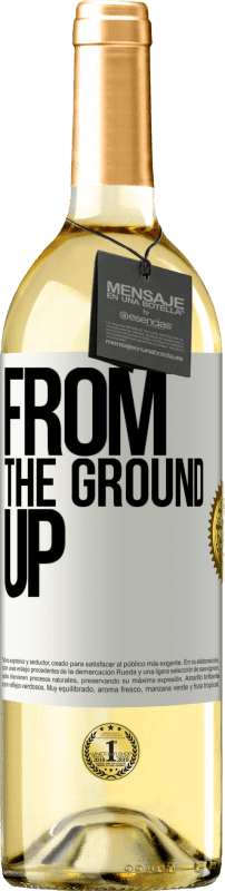 29,95 € | Vinho branco Edição WHITE From The Ground Up Etiqueta Branca. Etiqueta personalizável Vinho jovem Colheita 2024 Verdejo