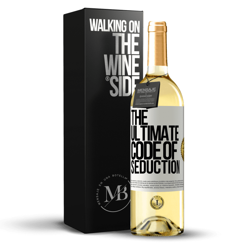 29,95 € Бесплатная доставка | Белое вино Издание WHITE The ultimate code of seduction Белая этикетка. Настраиваемая этикетка Молодое вино Урожай 2023 Verdejo