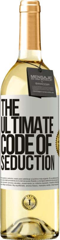 29,95 € | Vino Blanco Edición WHITE The ultimate code of seduction Etiqueta Blanca. Etiqueta personalizable Vino joven Cosecha 2024 Verdejo