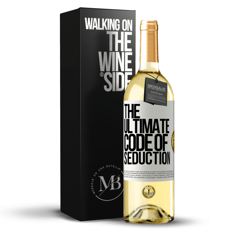 29,95 € Envio grátis | Vinho branco Edição WHITE The ultimate code of seduction Etiqueta Branca. Etiqueta personalizável Vinho jovem Colheita 2023 Verdejo